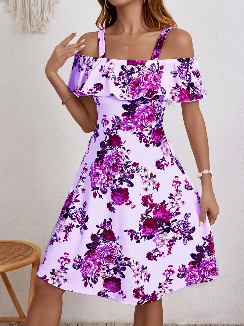 Rosanne - Elegant Dress with Floral Print