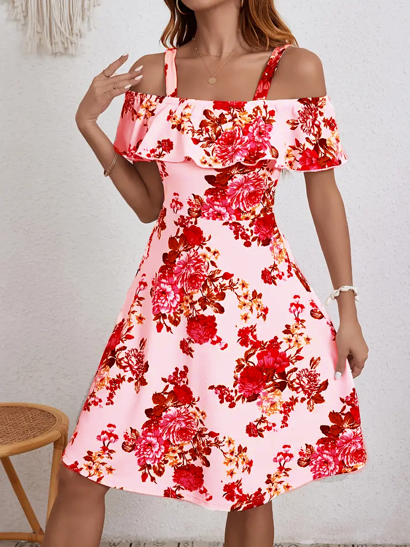 Rosanne - Elegant Dress with Floral Print
