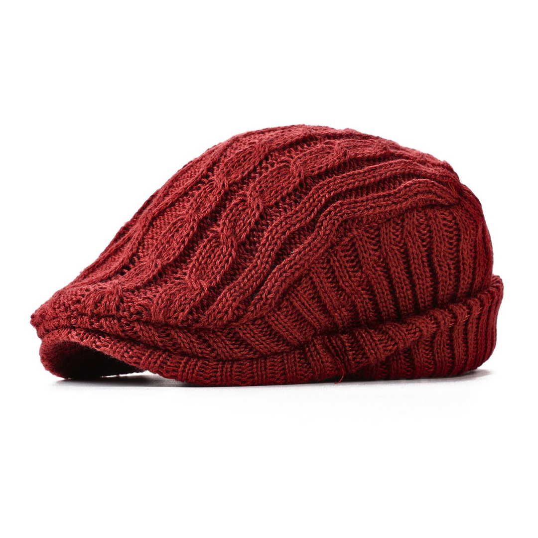 Rubyn - Structured Knit Flat Cap