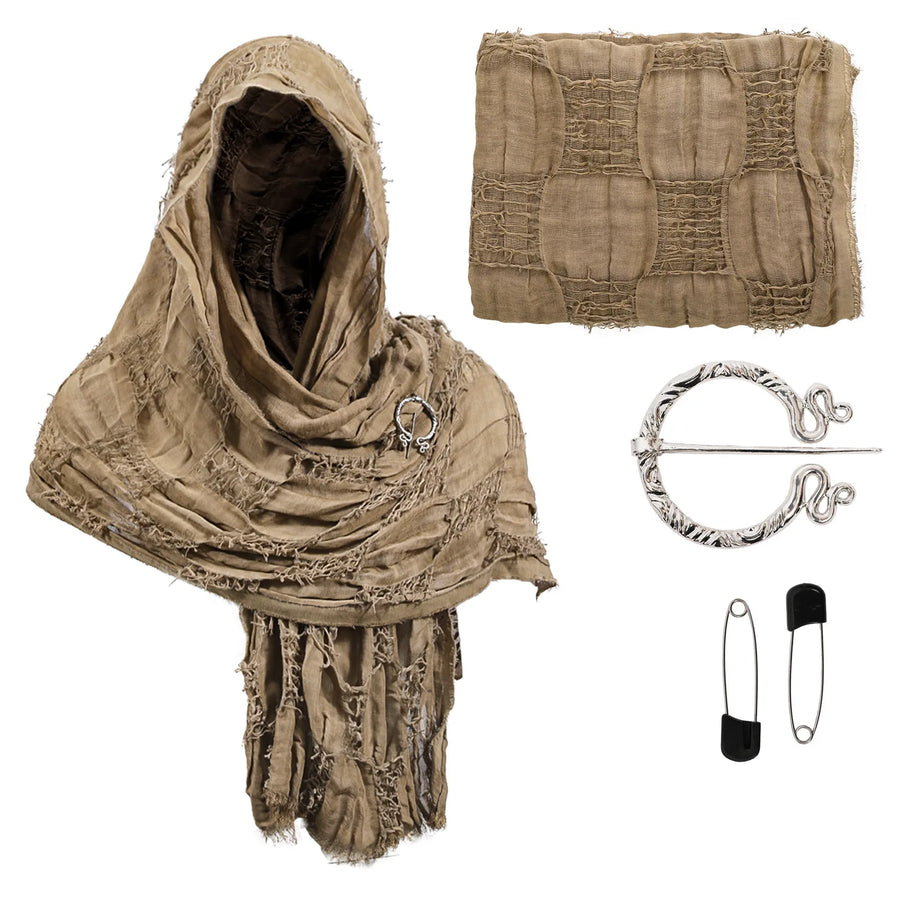RuneWrap – Medieval Hooded Scarf