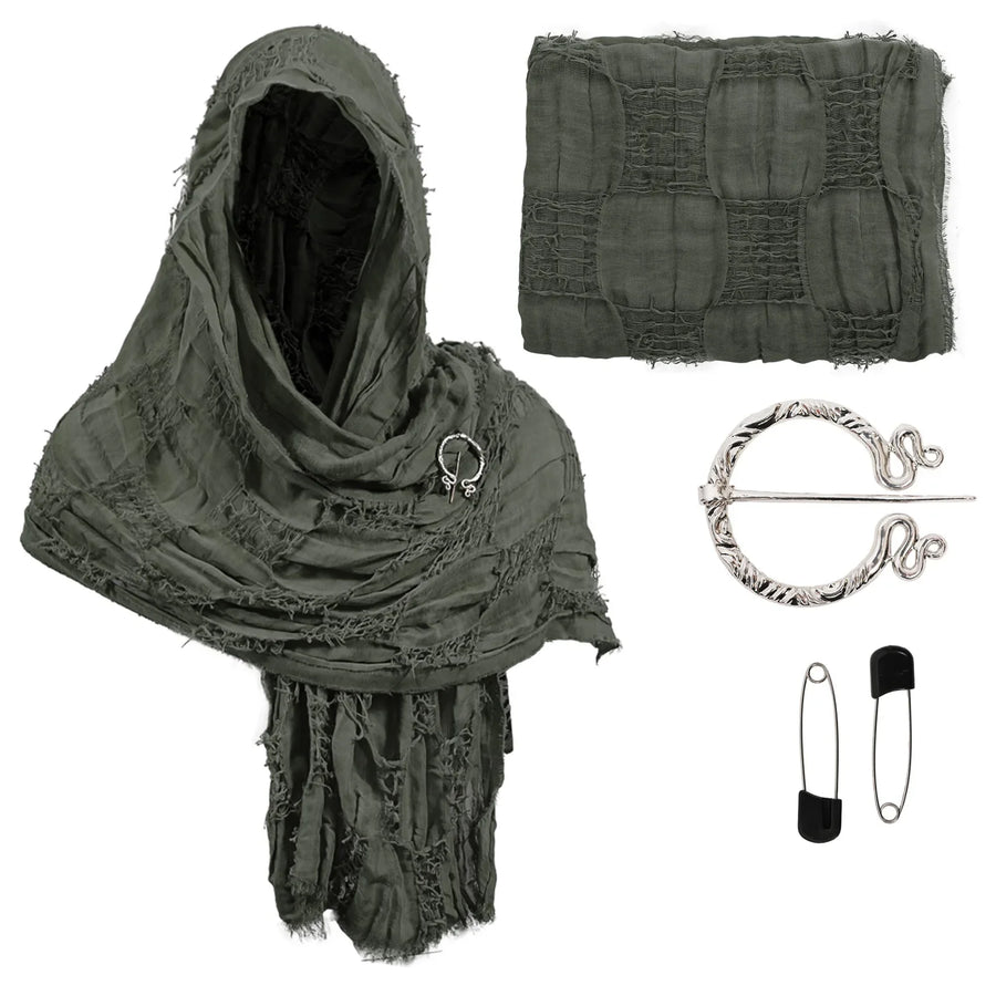 RuneWrap – Medieval Hooded Scarf