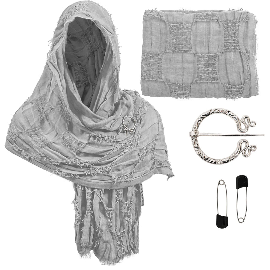RuneWrap – Medieval Hooded Scarf