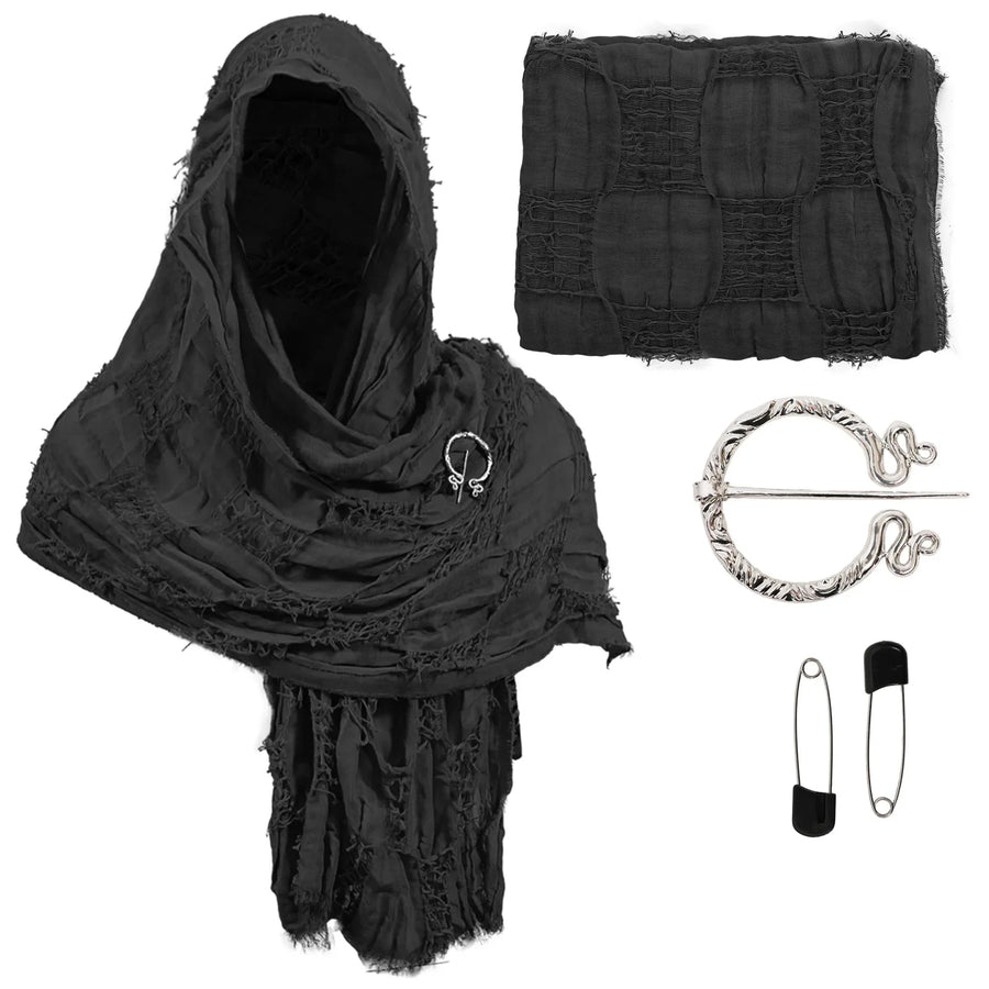 RuneWrap – Medieval Hooded Scarf