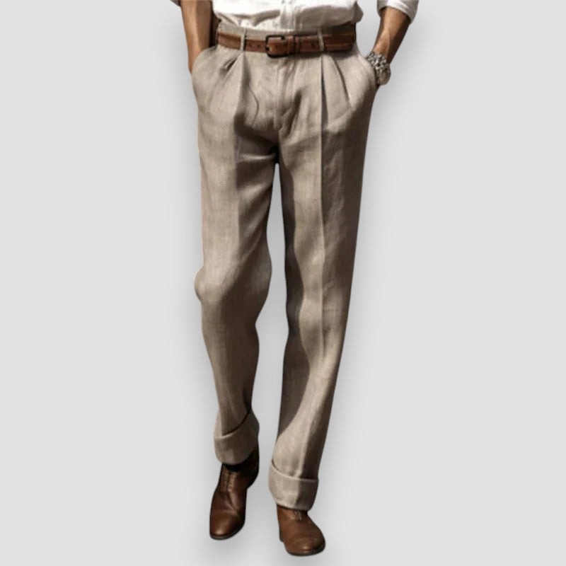 Alexei – Pantalones Clásicos de Lino