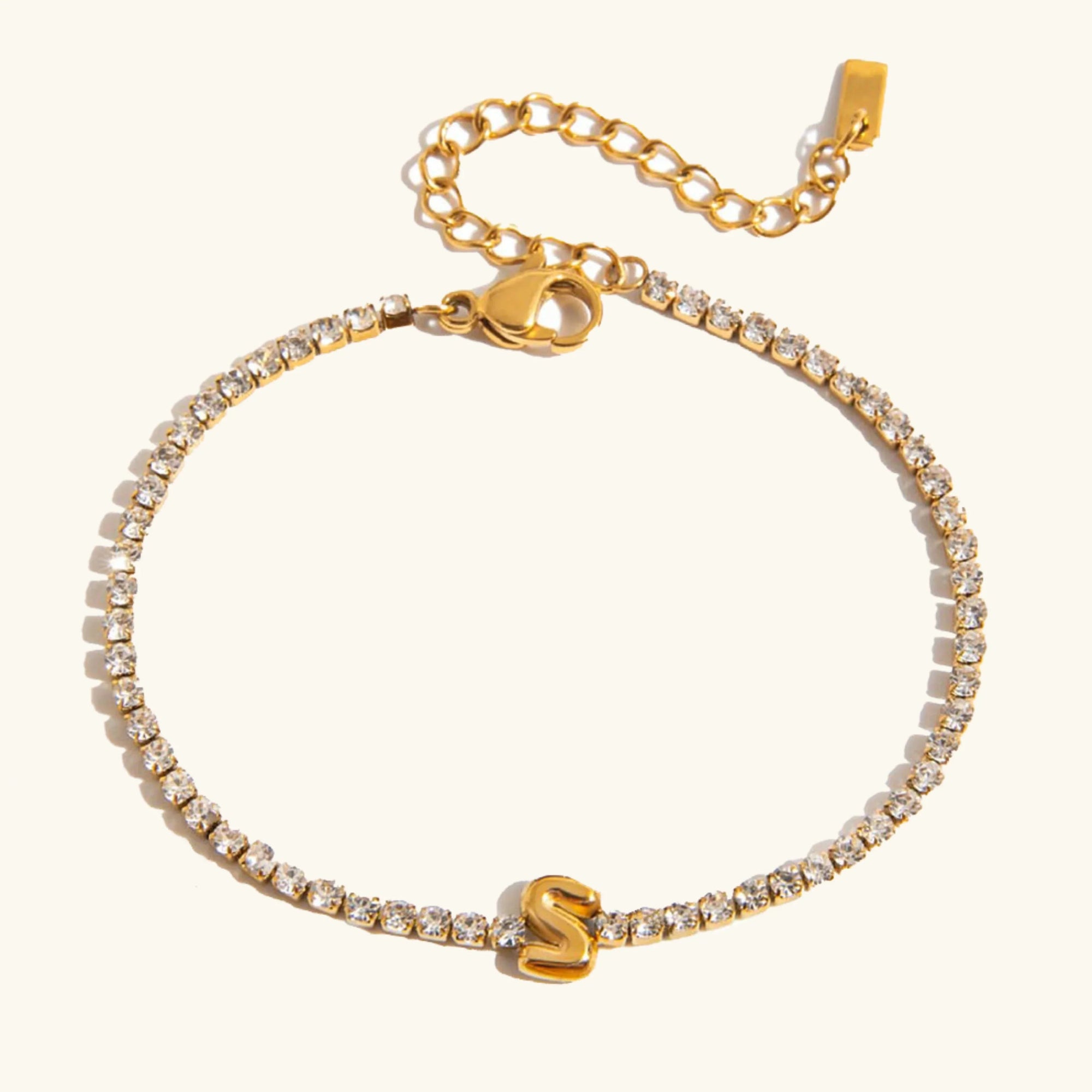 Stridr Edge Bubble Letter Tennis Bracelet