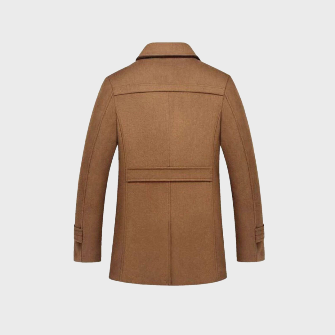 Sabron – Quilted Wool Coat with Front Zipper