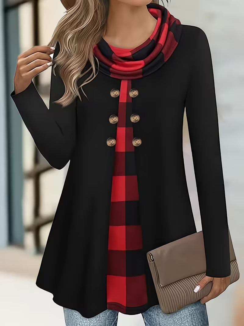 Sahar – T-Shirt with Ruffled Collar