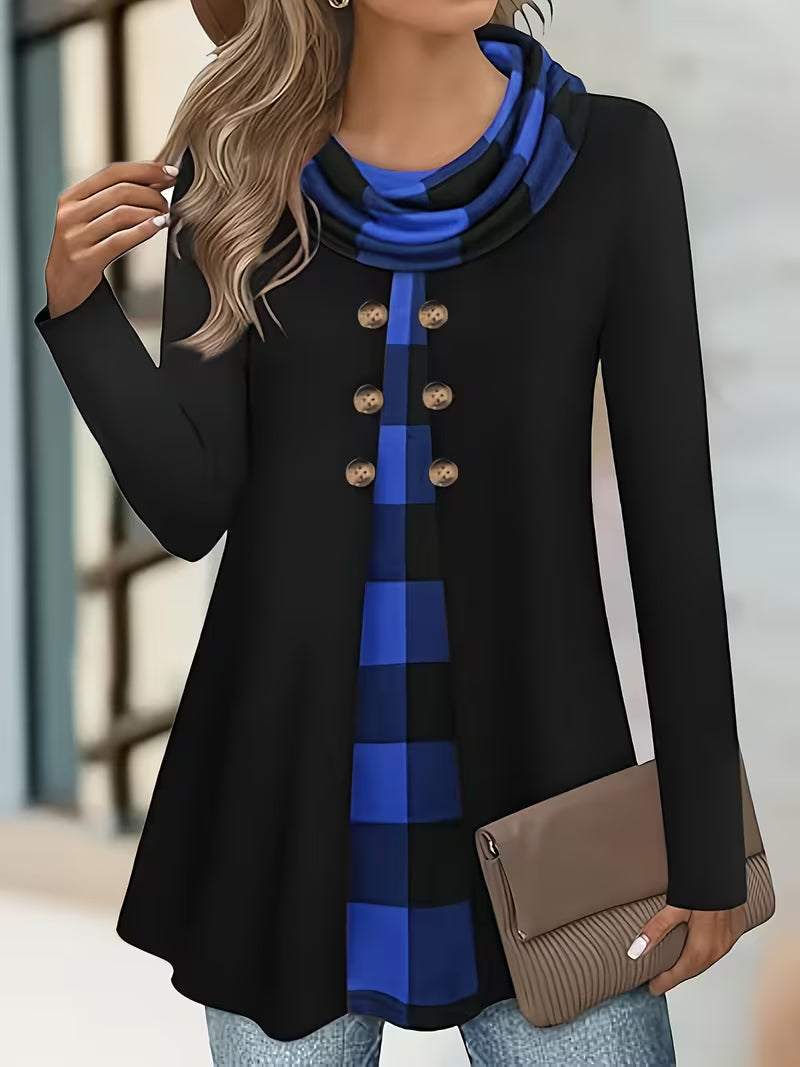 Sahar – T-Shirt with Ruffled Collar