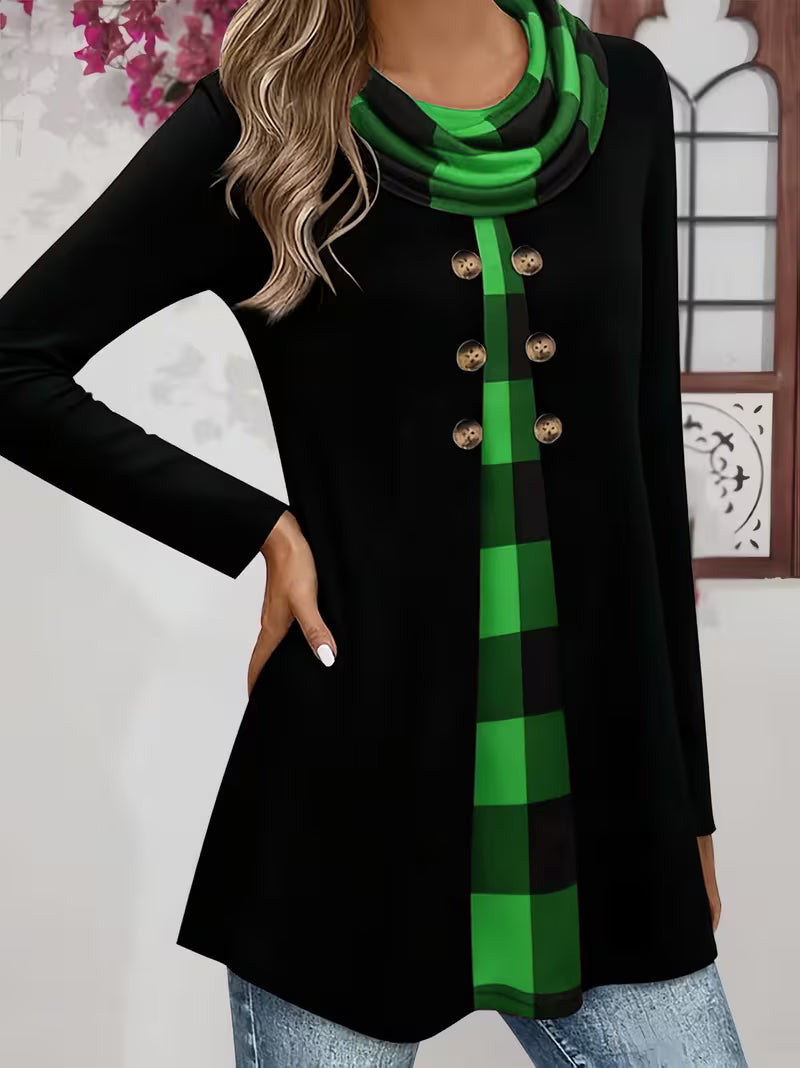 Sahar – T-Shirt with Ruffled Collar