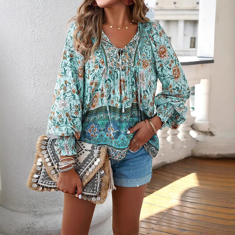 Sallie - Printed Party Top
