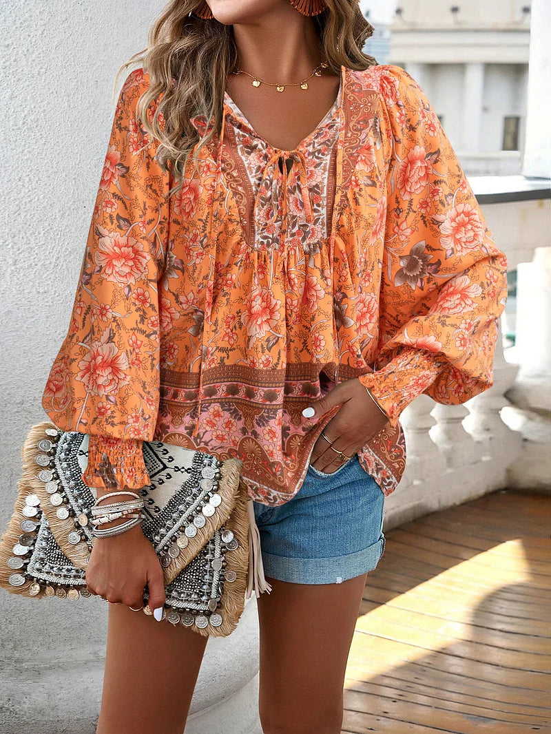 Sallie - Printed Party Top