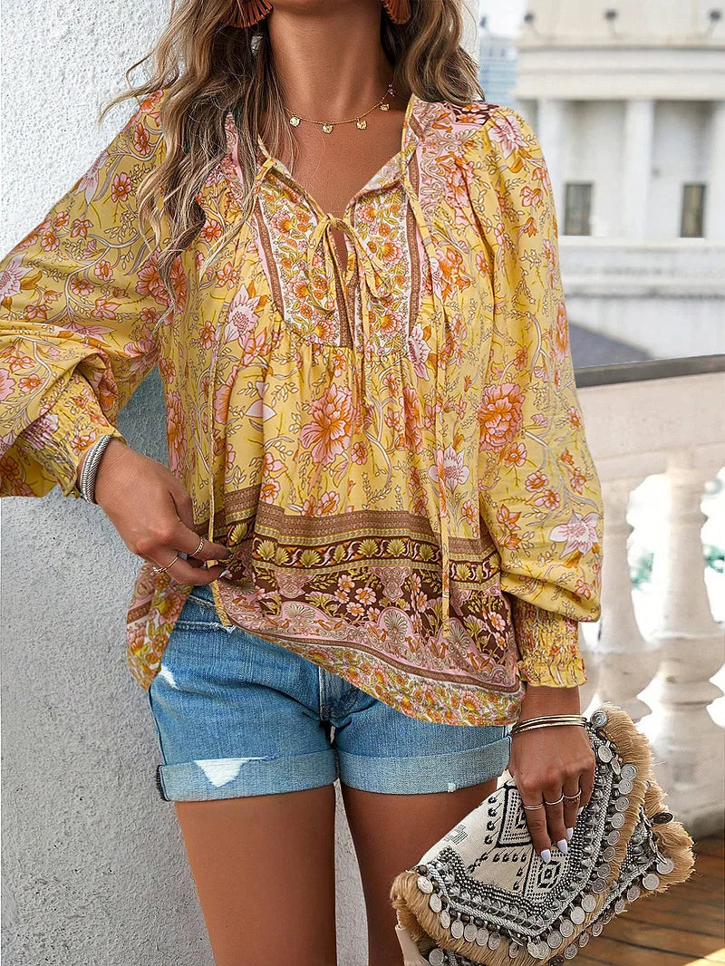 Sallie - Printed Party Top