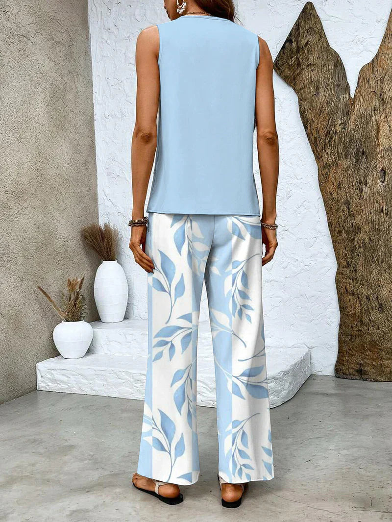 Samborska – Summer Top Without Sleeves and Wide Leg Pants