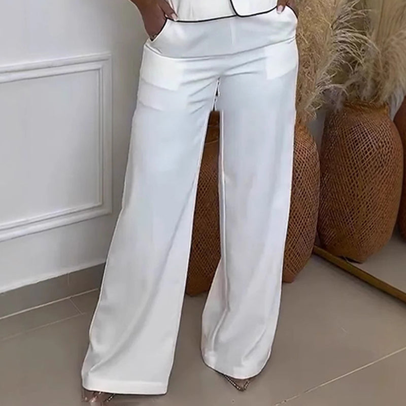 Sandy - One-Piece Set with Off-Shoulder Top and Wide Leg