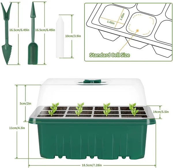 Seed Container with Growth Light