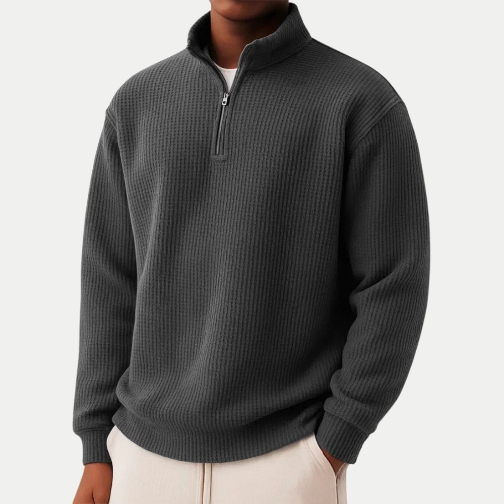 Shachar - Casual Sweater with Zipper