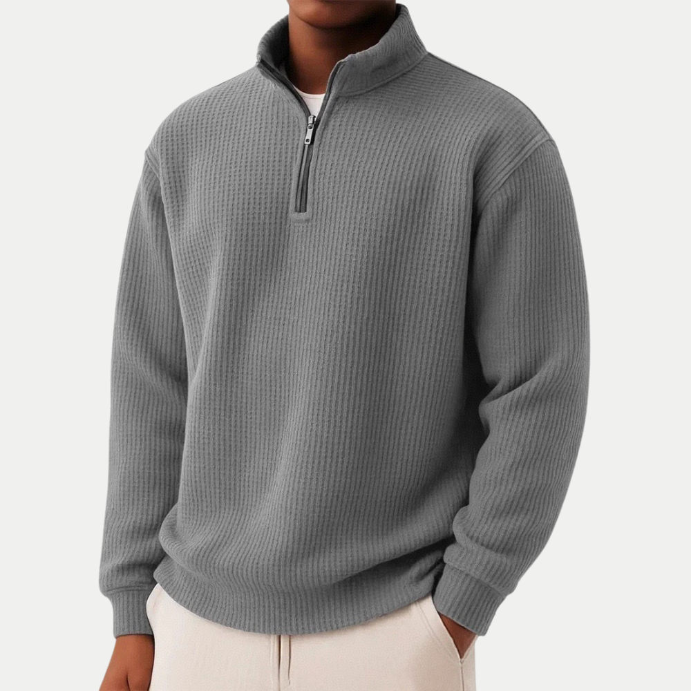 Shachar - Casual Sweater with Zipper