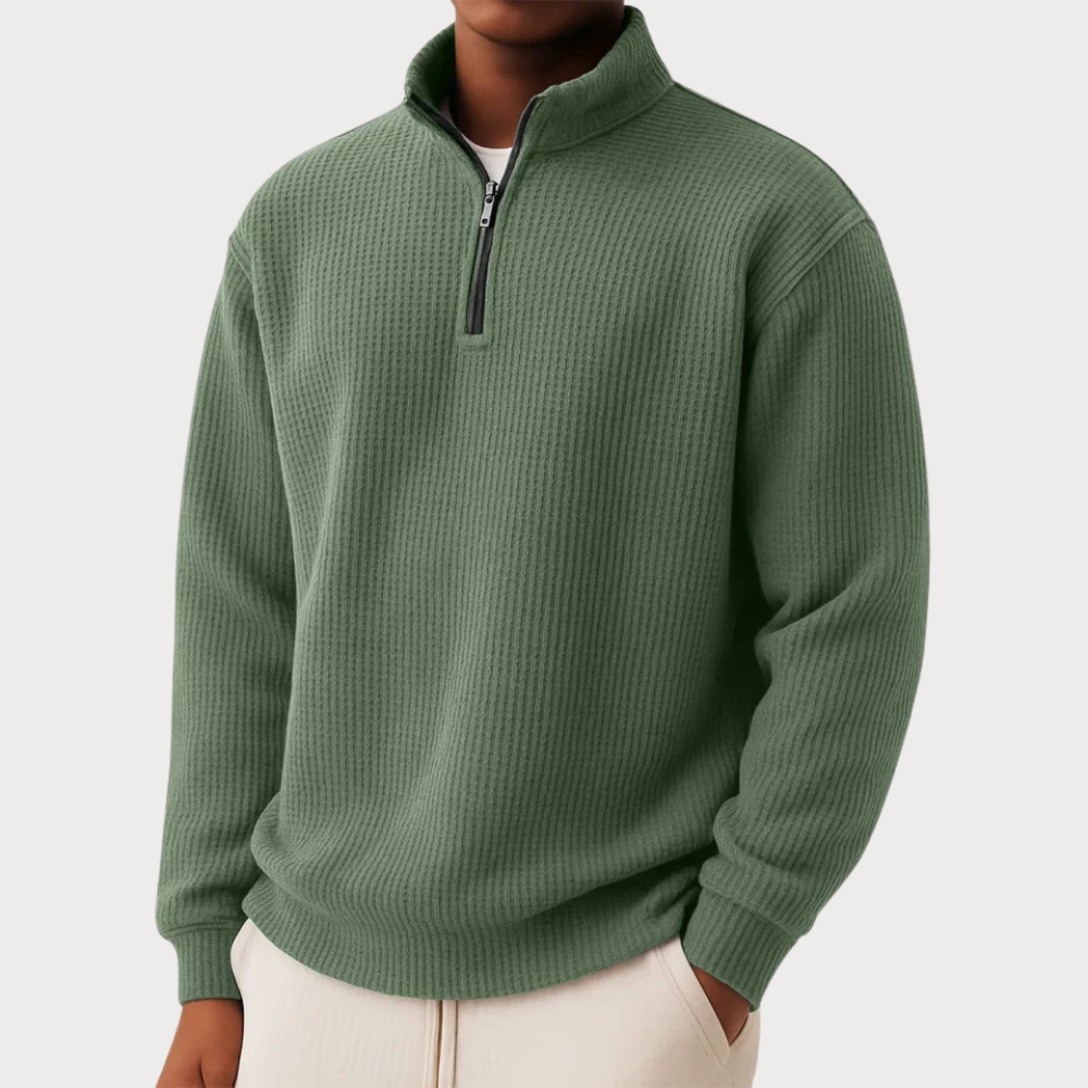 Shachar - Casual Sweater with Zipper