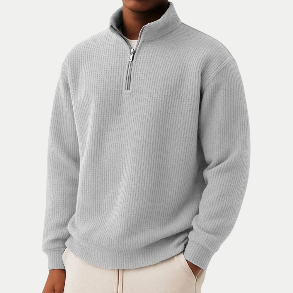 Shachar - Casual Sweater with Zipper