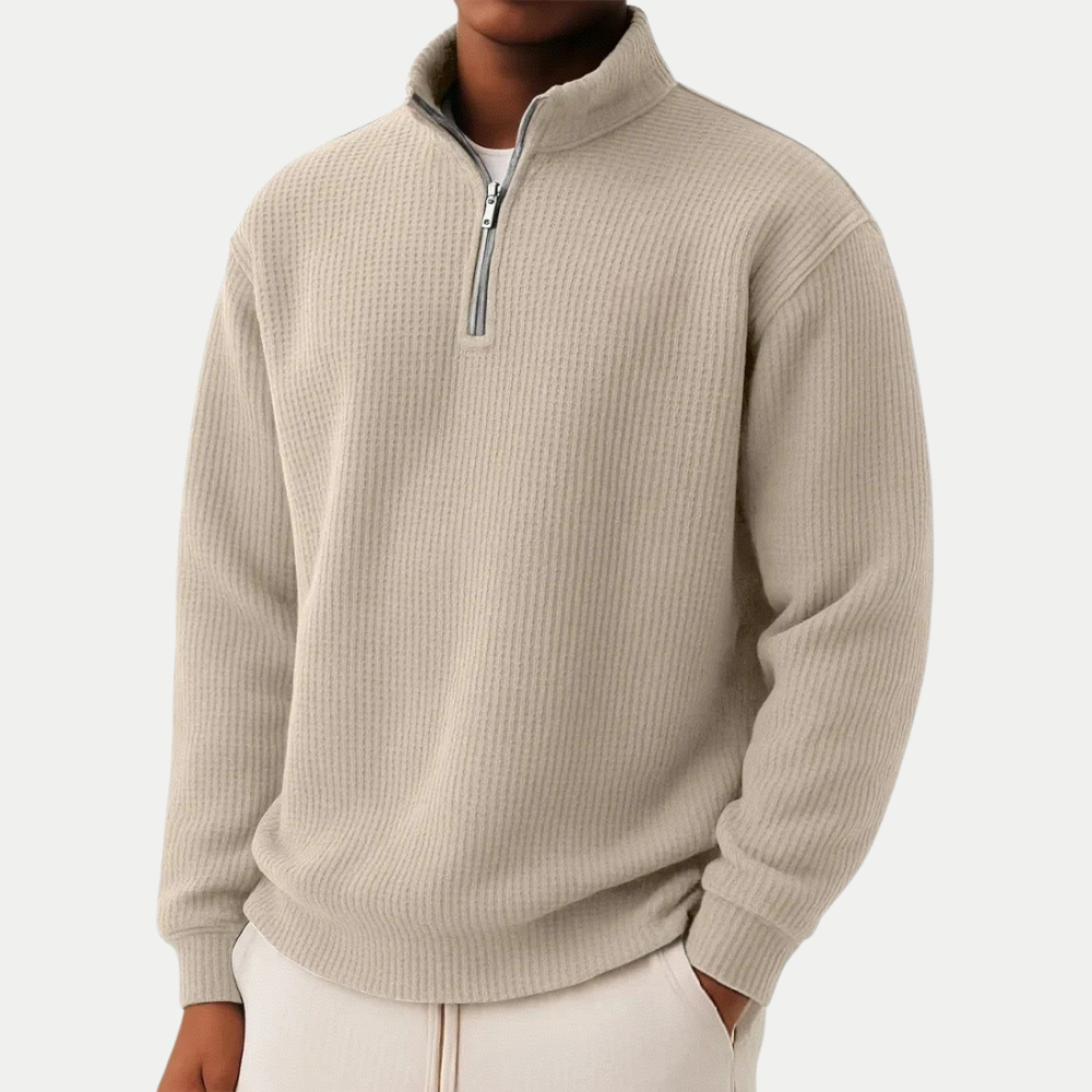 Shachar - Casual Sweater with Zipper