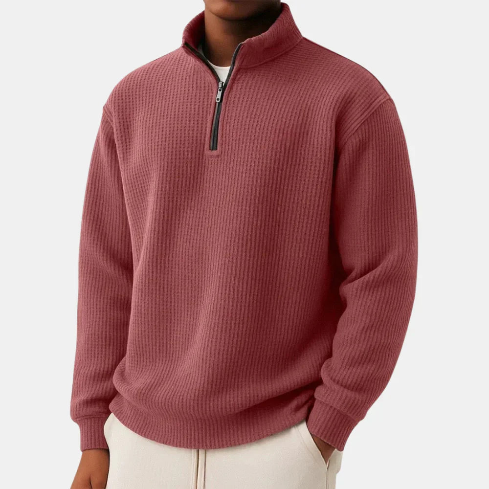 Shachar - Casual Sweater with Zipper