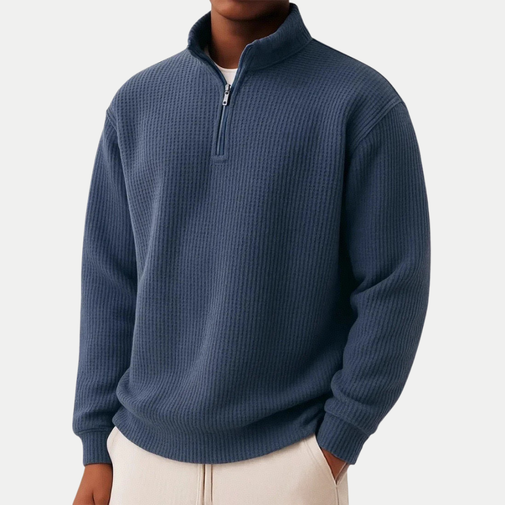 Shachar - Casual Sweater with Zipper