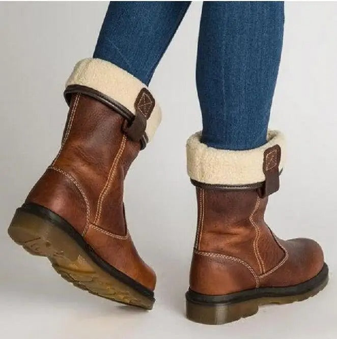 Shareen – Insulated Leather Boots for Winter