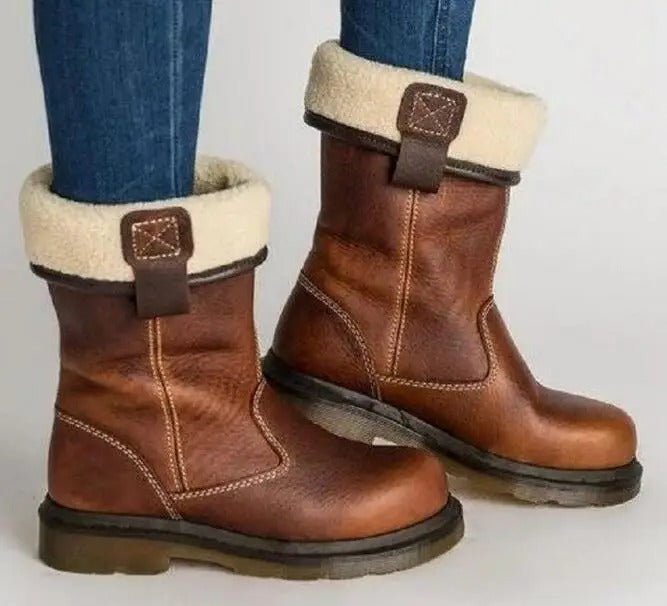 Shareen – Insulated Leather Boots for Winter