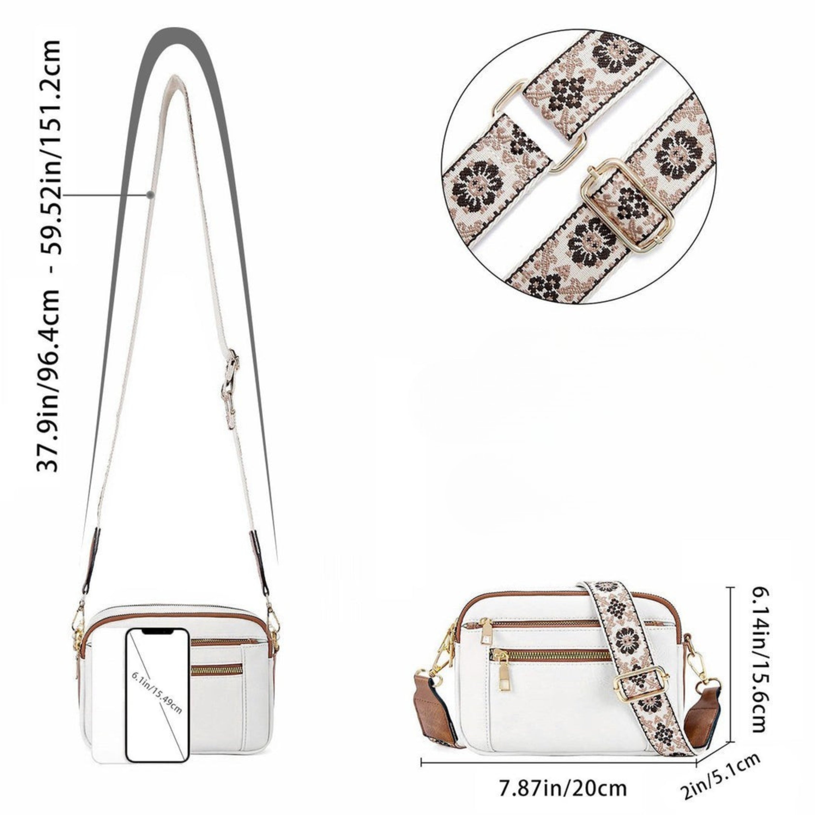 Sharena – Shoulder Bag with Floral Strap