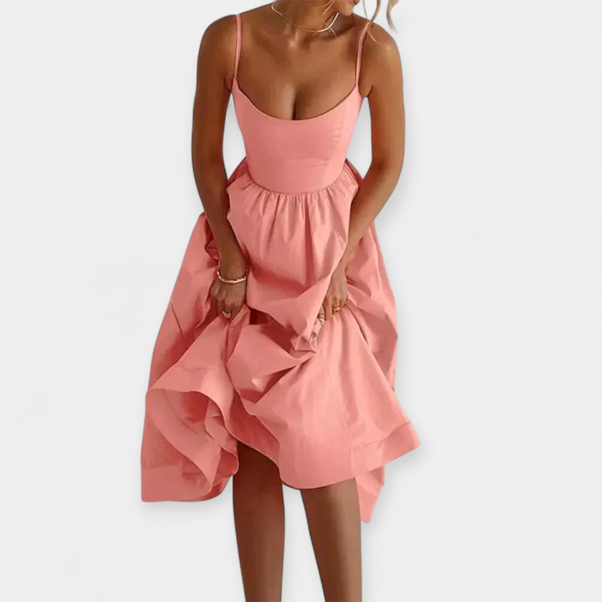 Shelley – Mini Dress with Round Neckline and Straps