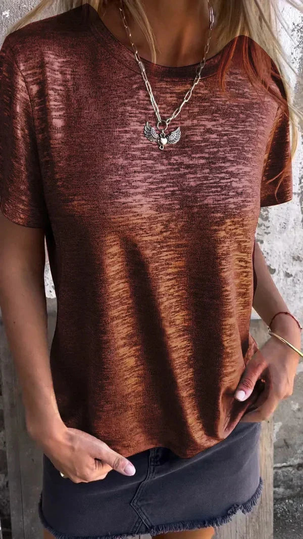 Short Sleeve T-Shirt with Gold Foil