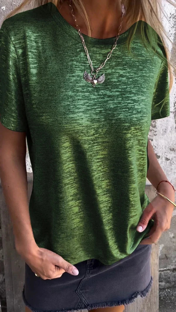 Short Sleeve T-Shirt with Gold Foil