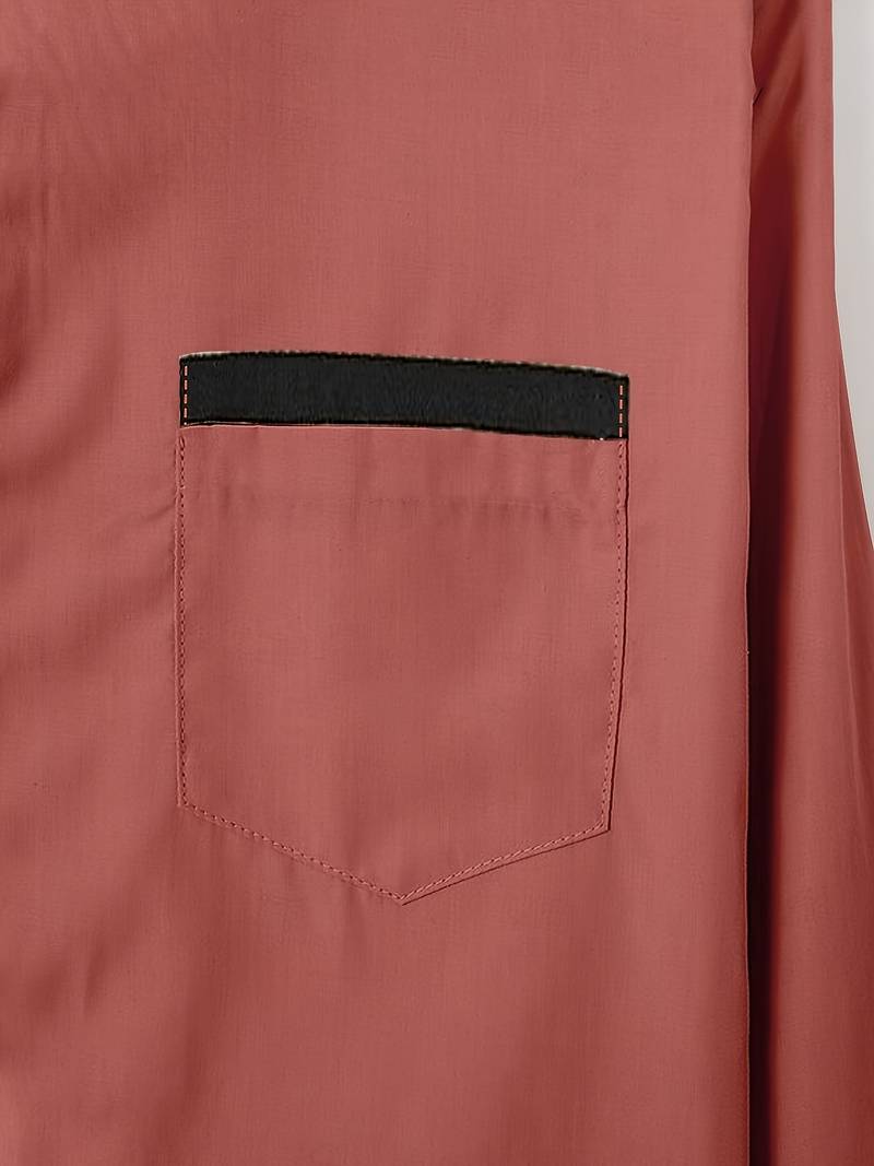 Shoval - Elegant Long Sleeve Shirt with Button Placket