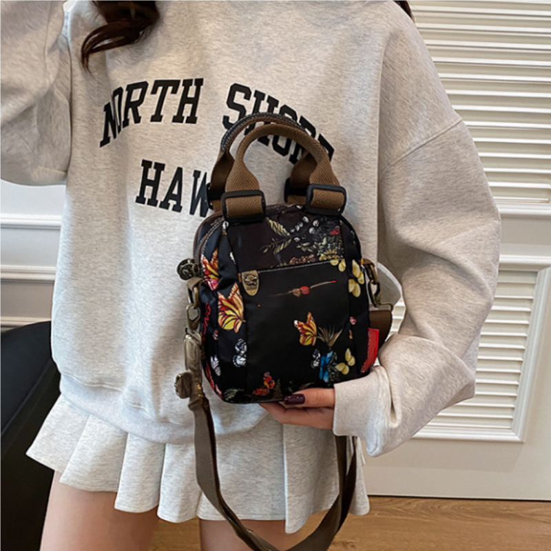 Sibella – Stylish Multi-layered Crossbody Bag with Prints