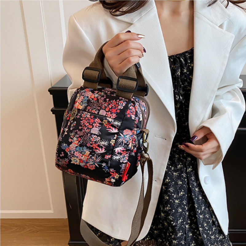 Sibella – Stylish Multi-layered Crossbody Bag with Prints