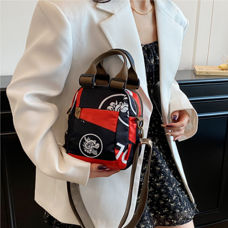 Sibella – Stylish Multi-layered Crossbody Bag with Prints