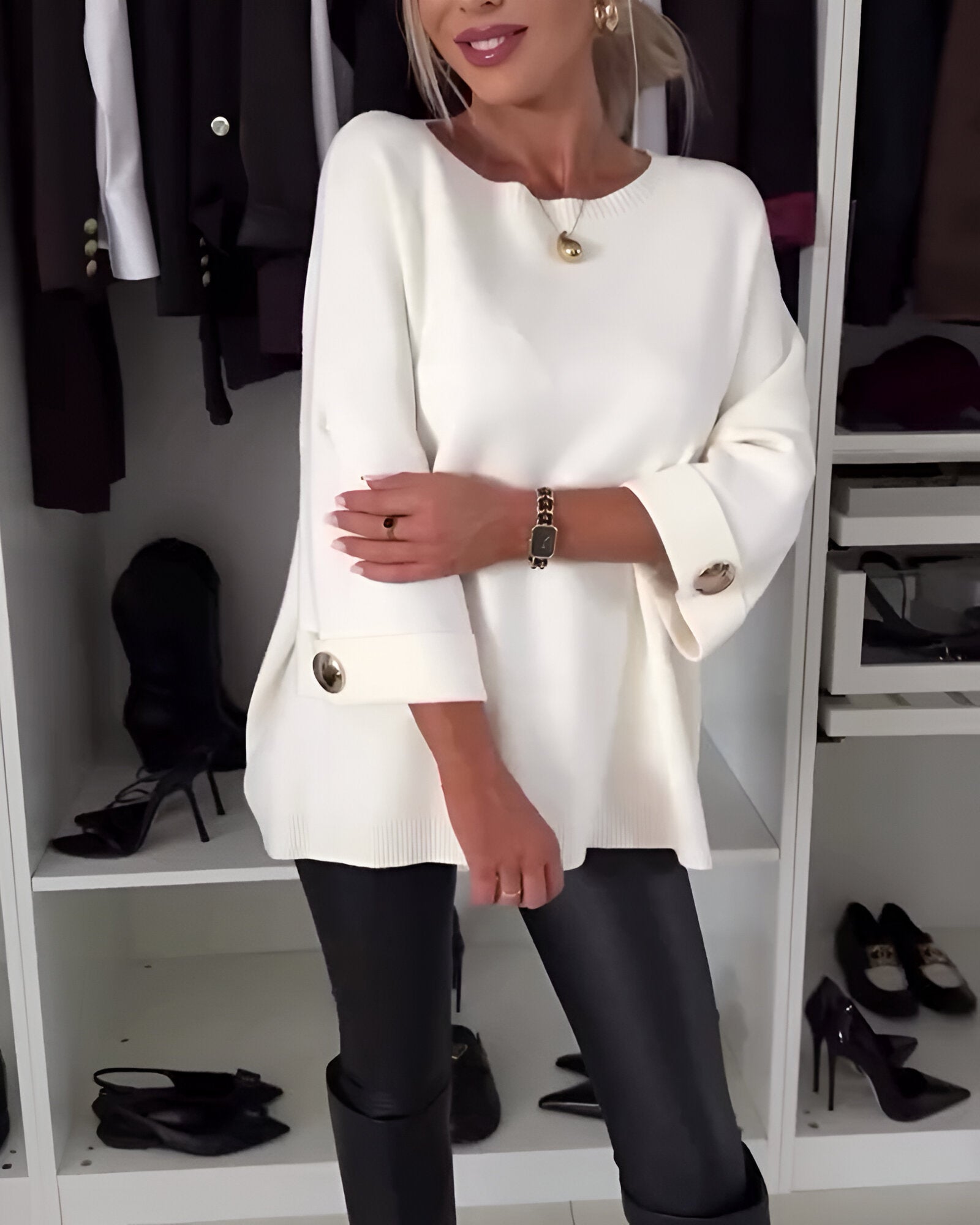 Sieglinde – Crew Neck Knit Sweater