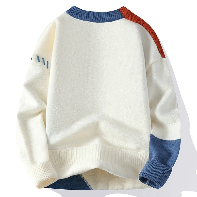 Simon - Patchwork Knit Sweater