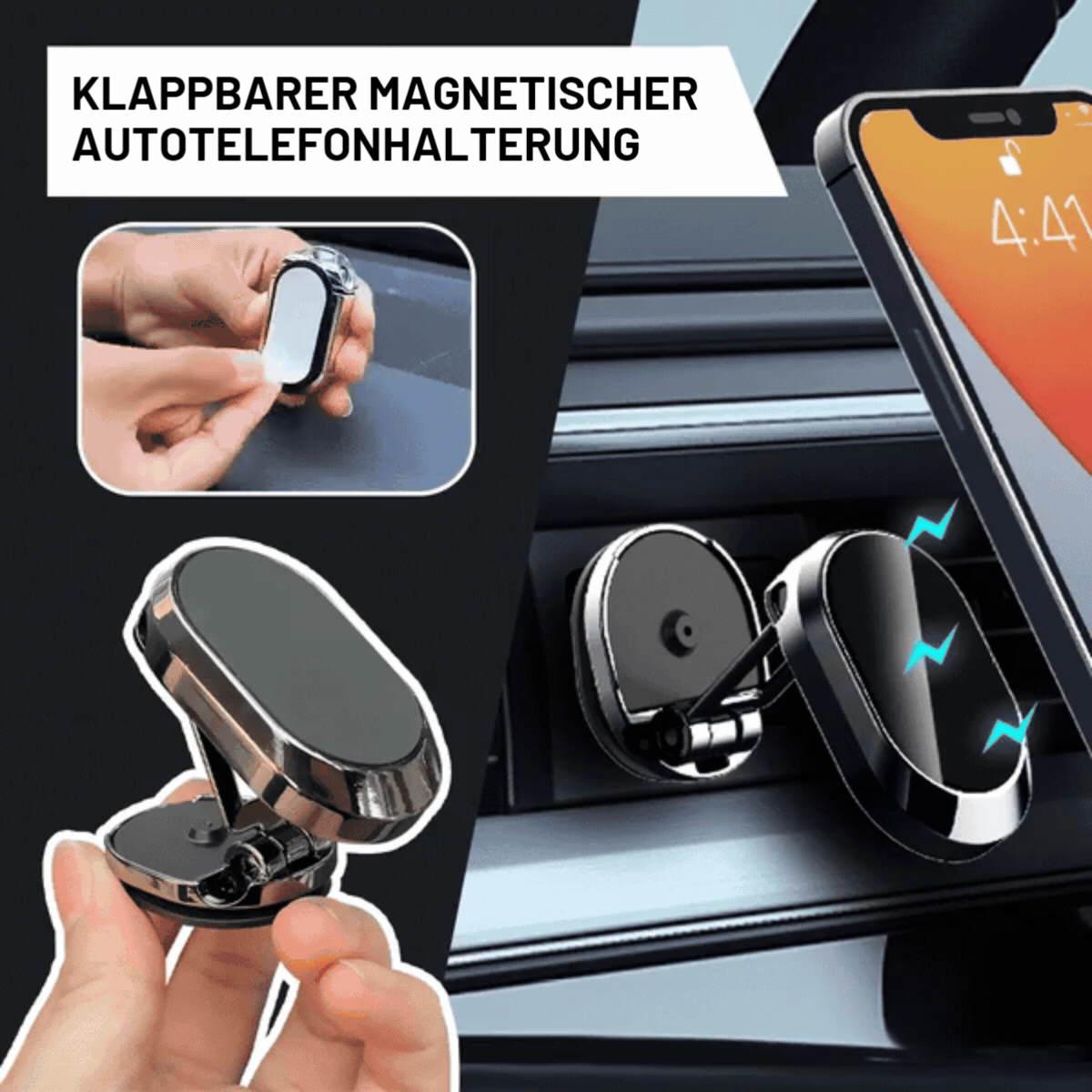 SnapDrive - Foldable Magnetic Phone Holder Car