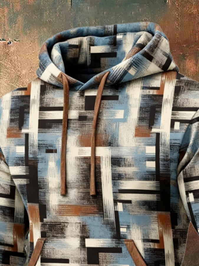 Sodhi – Sweatshirt in Retro Style with Color Block Prints