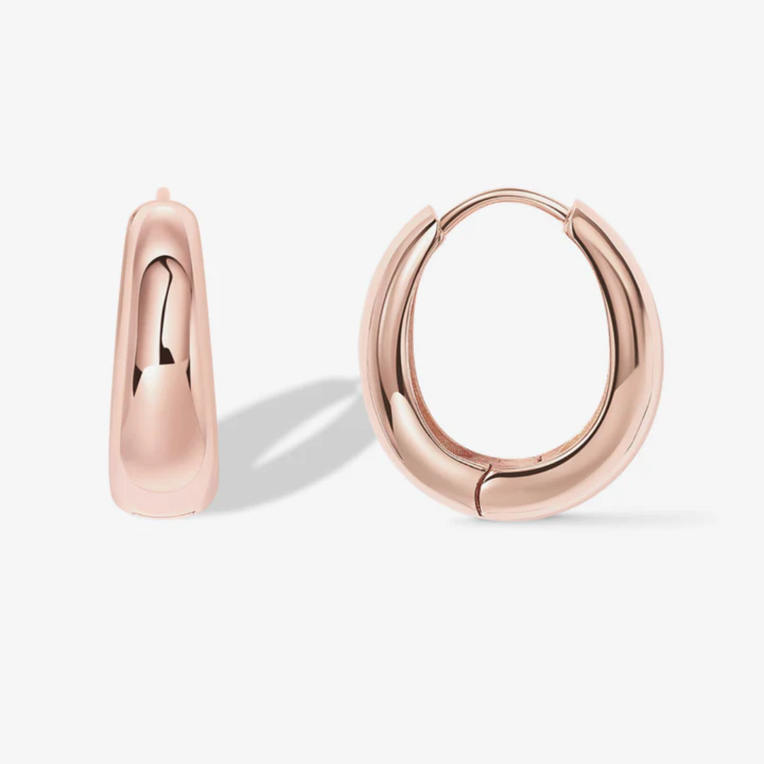 Solis Thick Gold Hoop Earrings