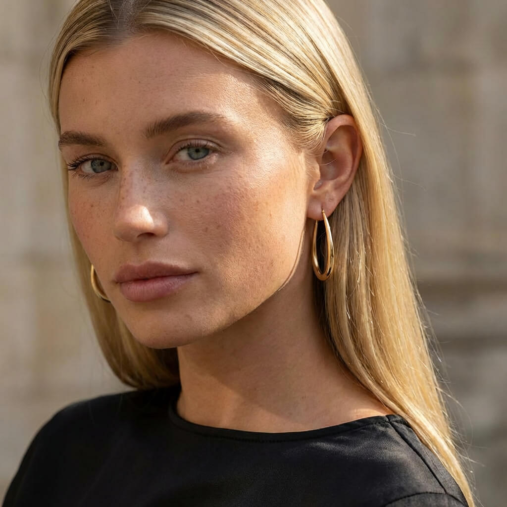 Solstice Oval Hoop Earrings