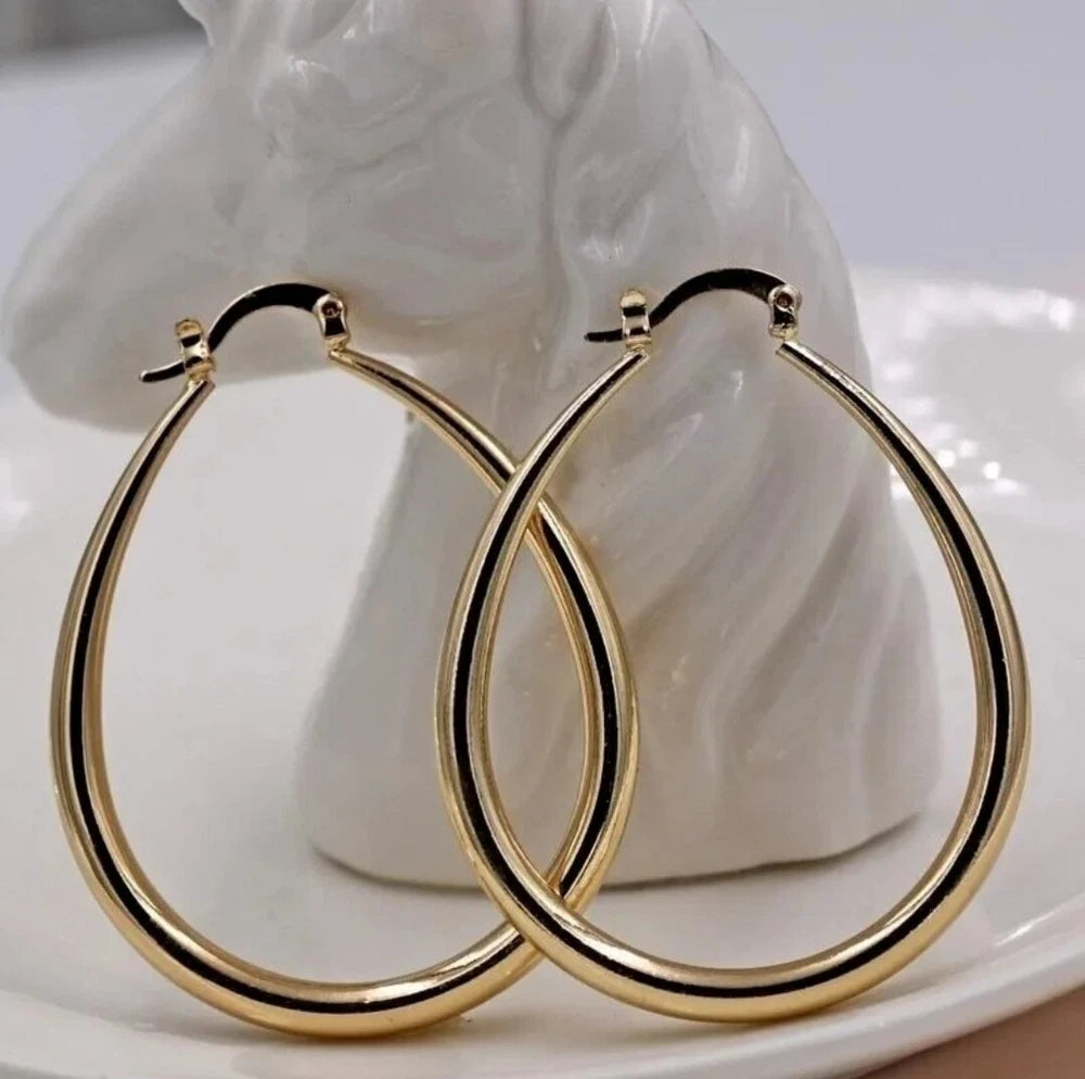 Solstice Oval Hoop Earrings