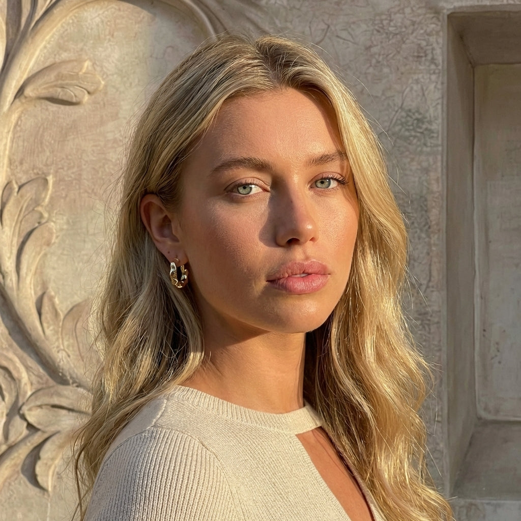 Solvéra Sculptural Chunky Hoop Earrings