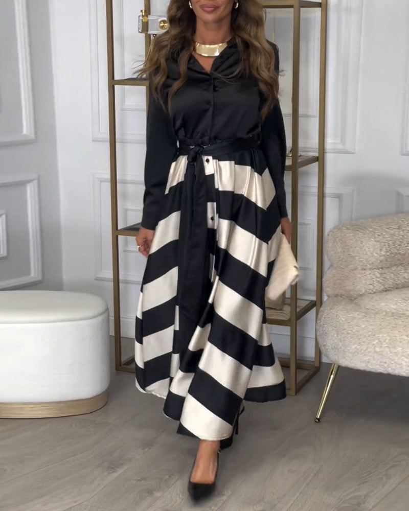 Sophie - Striped Elegant Dress