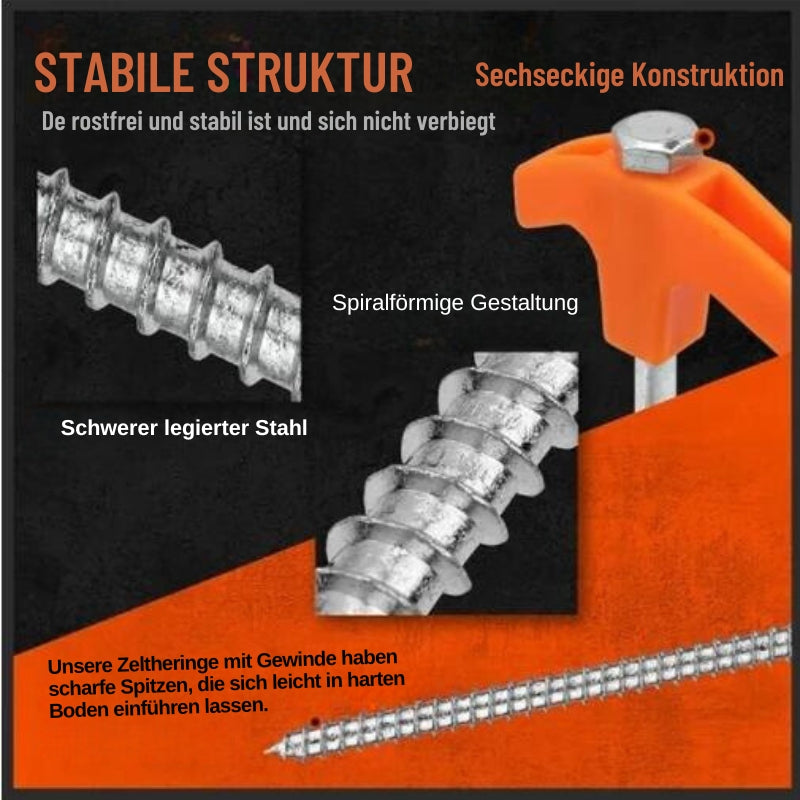SpinSecure - Screw-in Tent Pegs