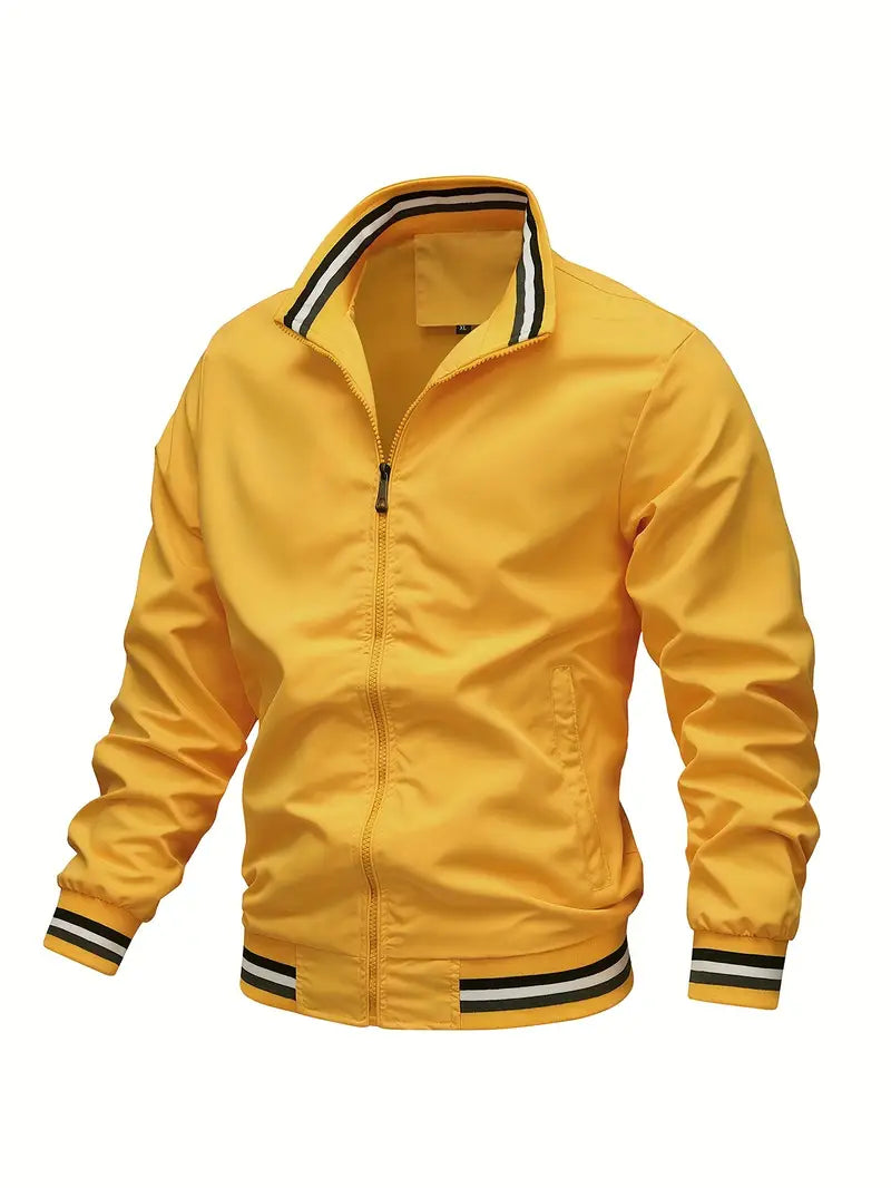 Stanton - Casual Stand Collar Zip Up Jacket