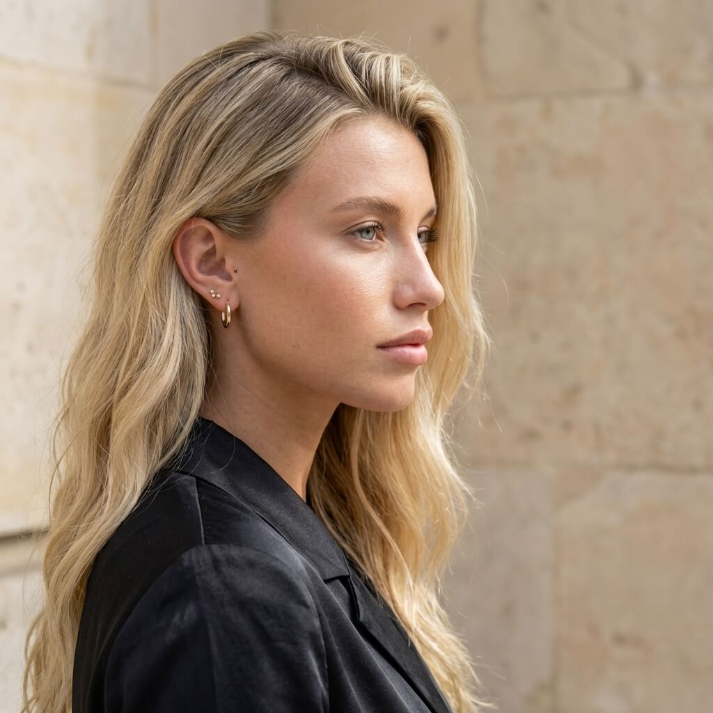 Starburst Cluster Flat Back Stud Earrings