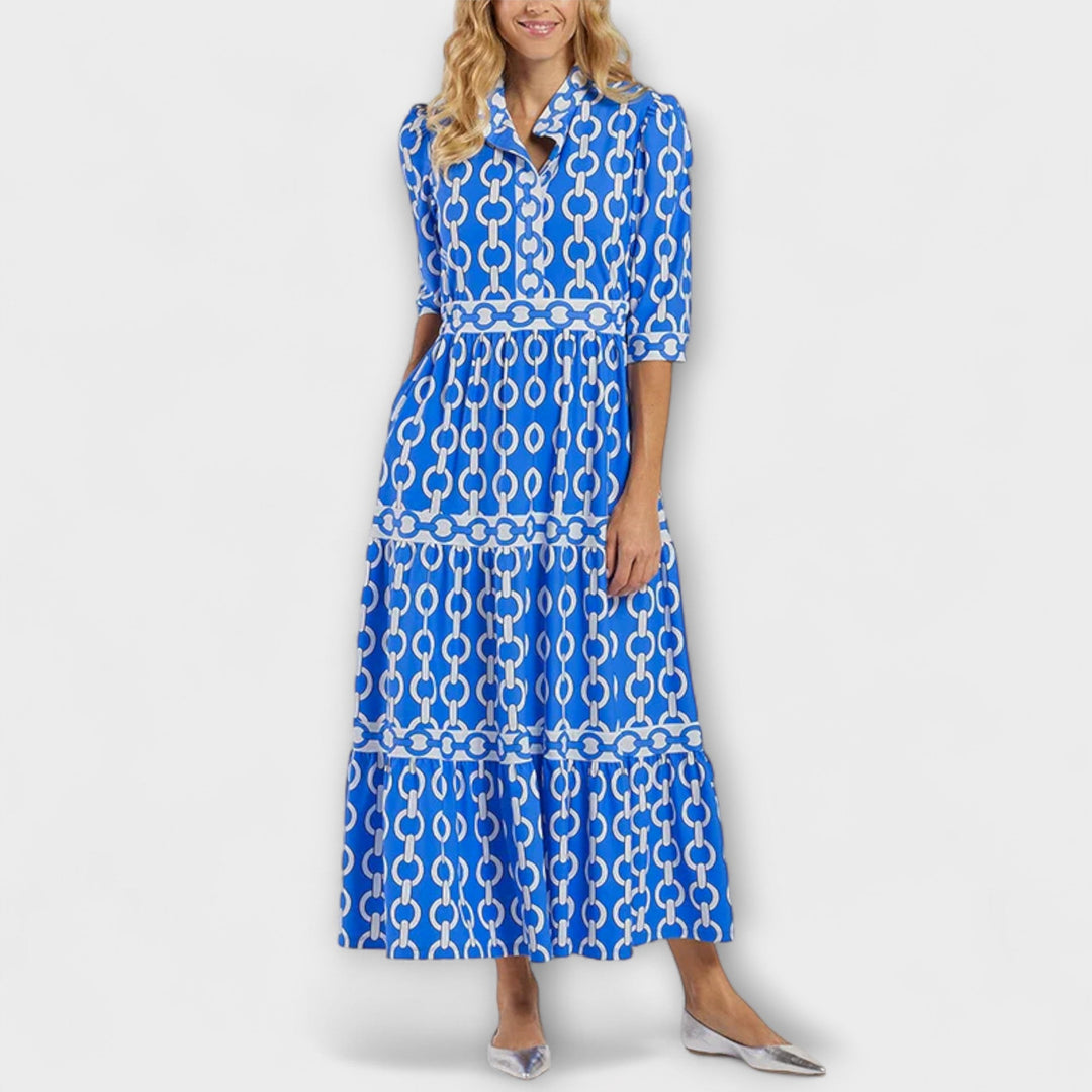 Stavroula - Midi Dress with Chain Pattern