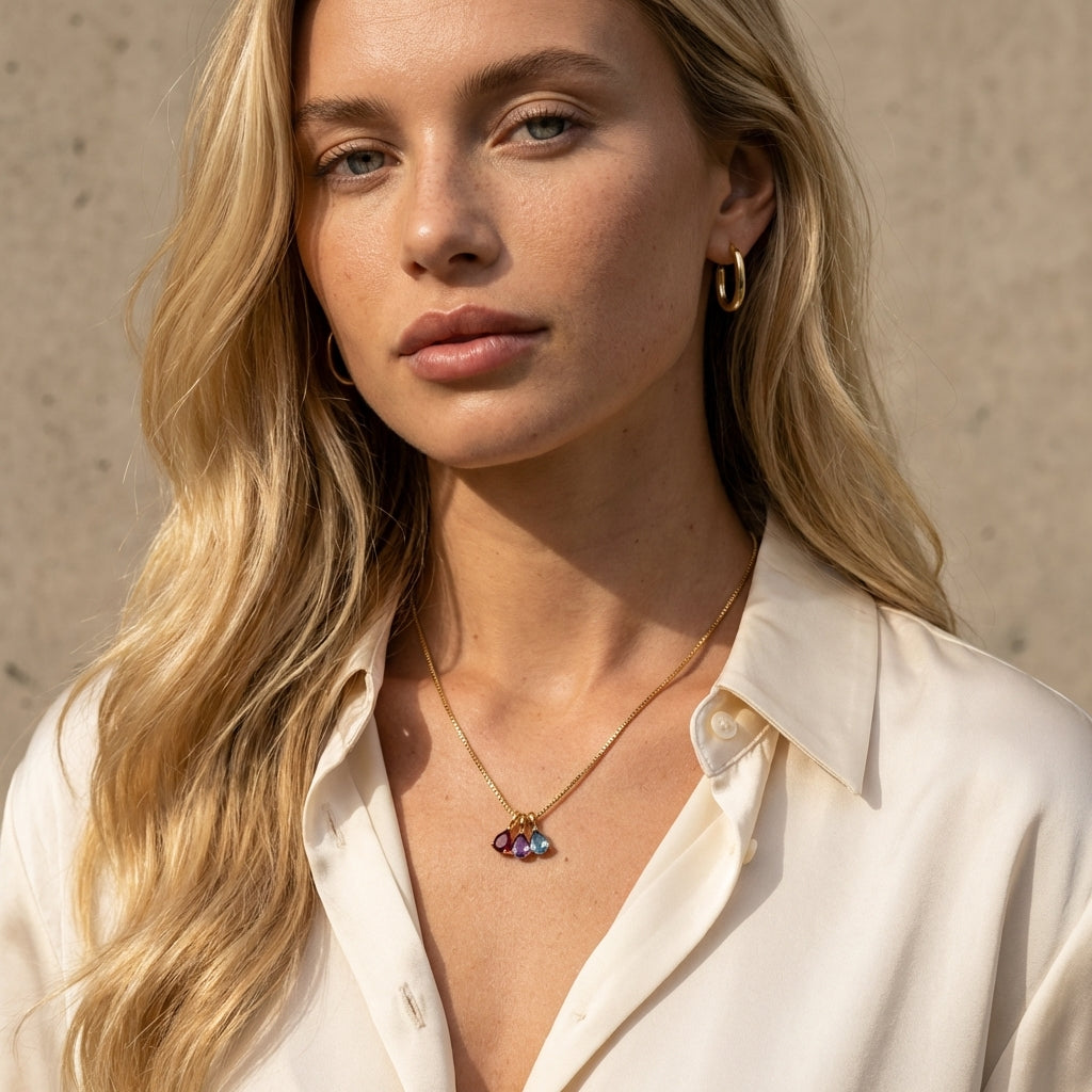 Storyline Personalised Multi-Birthstone Necklace